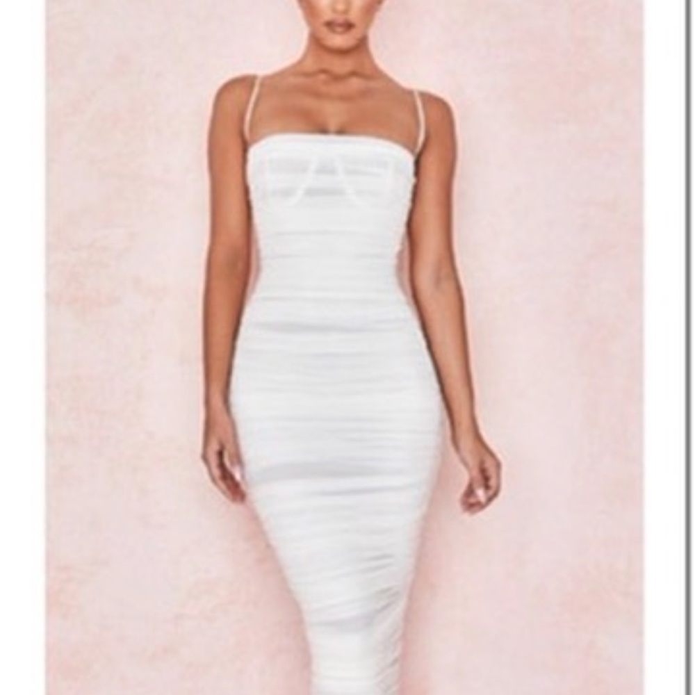 House of CB Elegant Ivory Midi Dress